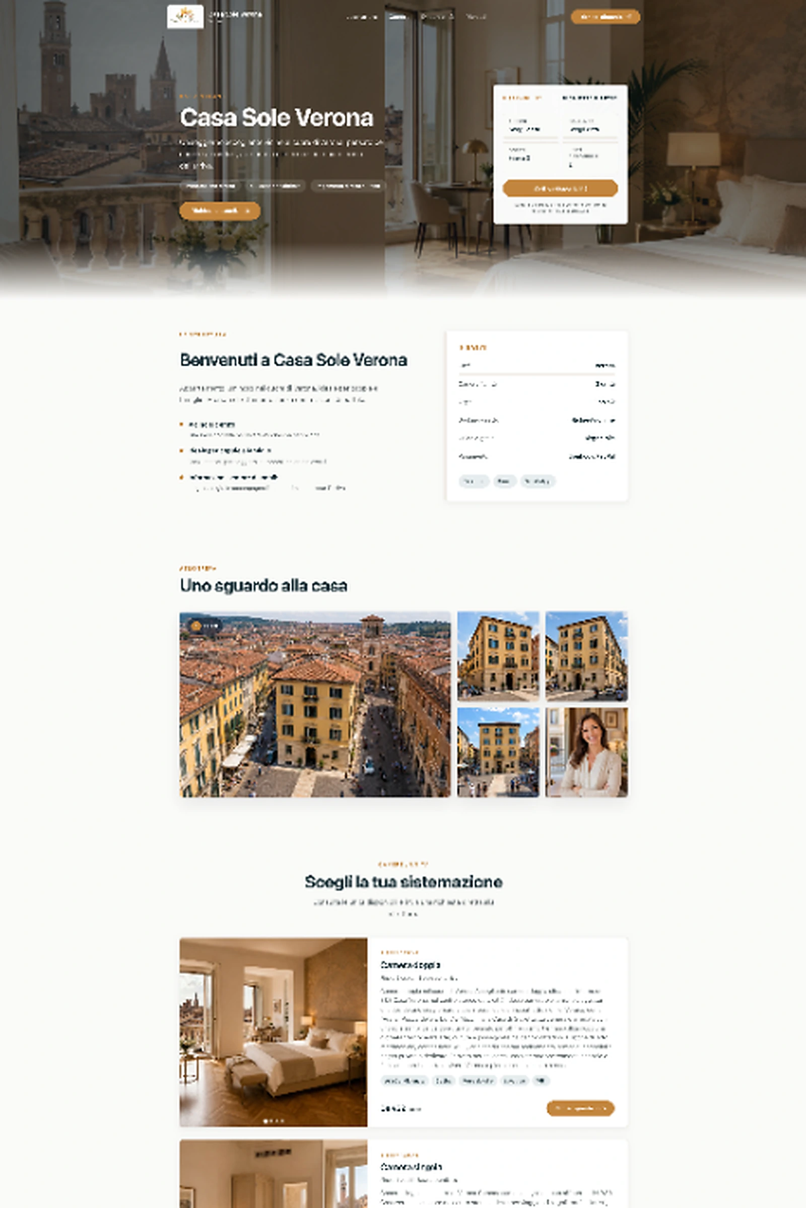 Home pubblica della struttura dimostrativa Casa Sole Verona